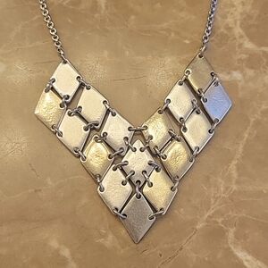 Silver Long Pendant Necklace